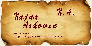 Najda Ašković vizit kartica